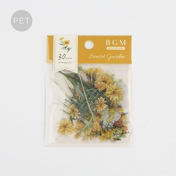 [BGM BS-PF006] BGM Deco Sticker Decoration Yellow Sunset Garden