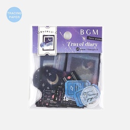[BGM BS-TF002] BGM Travel Diary Deco Sticker Starry Sky