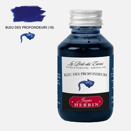 [JACQUES HERBIN 17018] JACQUES HERBIN Fountain Pen Ink 100ml Bleu Des Profondeurs (Navy Blue)