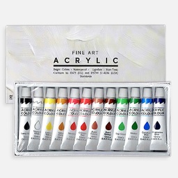 [OVJ 8888888870381] OVJ Studio Acrylic Paint 12ml Set x 12