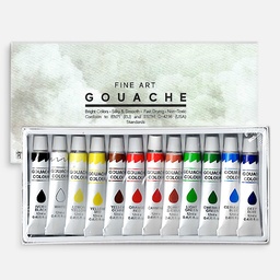 [OVJ 8888888870382] OVJ Studio Gouache Paint 12ml Set x 12