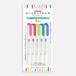 [ZEBRA WKT7-5C-HC-N] ZEBRA Mildliner Highlighter Set x 5