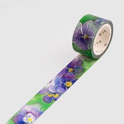 [BGM BM-SPSH003] BGM Washi Tape 20mm Flower Violet