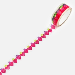 [WORLD CRAFT POP-CT15-007] WORLD CRAFT Poopie Clear Washi Tape 15mm Strawberry