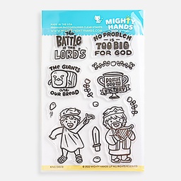 [MIGHTY HANDS ST162] MIGHTY HANDS Clear Stamp 4” x 6” King David