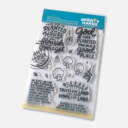 [MIGHTY HANDS ST169] MIGHTY HANDS Clear Stamp 4” x 6” Planted