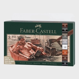 [FABER-CASTELL 167172] FABER-CASTELL Pitt Artist Brush Pen Classic Set x 8