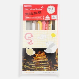 [ZEBRA SE-TR-5CC] ZEBRA Sarasa Mildliner Travel Series Dragon Set x 5