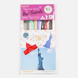 [ZEBRA SE-TR-5CU] ZEBRA Sarasa Mildliner Travel Series The Statue Of Liberty Set x 5