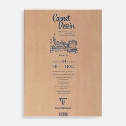 [CLAIREFONTAINE 975964] CLAIREFONTAINE Kraft Paper Hardcover Sketch Book 140gsm A4 x 40