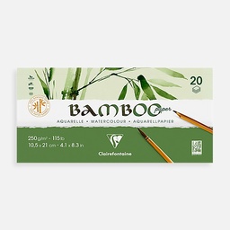 [CLAIREFONTAINE 975912] CLAIREFONTAINE Bamboo Mixed Media Paper Pad 250gsm 10.5cm x 21cm x 20