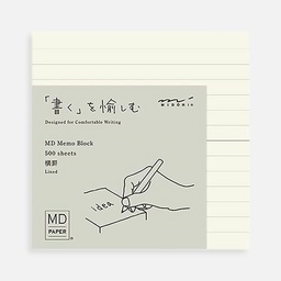 [MIDORI 15285006] MIDORI MD Block Memo Pad Lined 10cm x 10cm x 500
