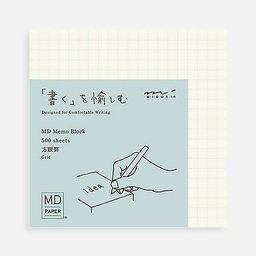[MIDORI 15286006] MIDORI MD Block Memo Pad Grid 10cm x 10cm x 500