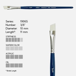 [SILVER 1906S 3/8"] SILVER Bristlon Stiff Synthetic Angular Brush 3/8"
