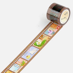 [BGM BM-CFM008] BGM Clear Washi Tape 30mm Walnut Flim
