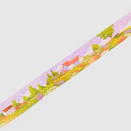 [BGM BM-SPTB005] BGM Clear Washi Tape 30mm Special Dot Drawing Garden