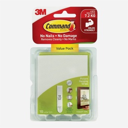 [3M 17206VP] 3M Command Picture Hanging Strip Large Value Pack x 10