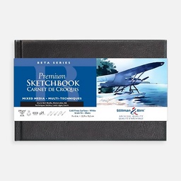 [STILLMAN & BIRN 300960SBC] STILLMAN & BIRN Beta White Paper Hardbound Sketchbook 270gsm Landscape 9” x 6” x 26