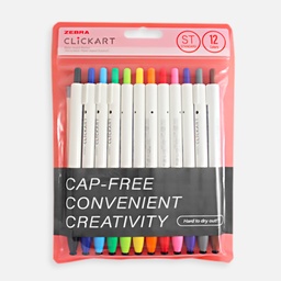 [ZEBRA WYSS22-12CZST] ZEBRA Clickart Retractable Marker Standard Set x 12