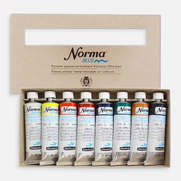 [SCHMINCKE 71200097] SCHMINCKE Norma Blue Water-Mixable Oil Color 35ml Set x 8