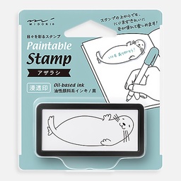 [MIDORI 35506006] MIDORI Paintable Stamp Pre-Inked Half Size Seal
