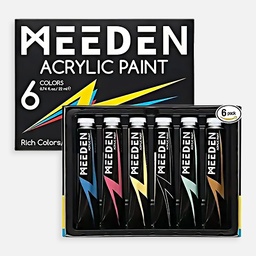 [MEEDEN 6975441365336] MEEDEN Acrylic Paint 22ml Gleaming Iridescent Set x 6