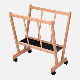 [MEEDEN AFC-6005-YM] MEEDEN Wood Print Rack With Castors (Installation Not Included)