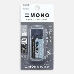 [TOMBOW CT-CM5C10] TOMBOW Mono Pocket Correction Tape 5mm x 4m Clear Black