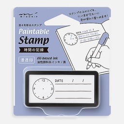 [MIDORI 35511006] MIDORI Paintable Stamp Pre-Inked Half Size Keep Track Of Time
