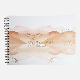 [CLAIREFONTAINE 115968C] CLAIREFONTAINE Evanescence Wirebound Guest Book 180gsm x 40