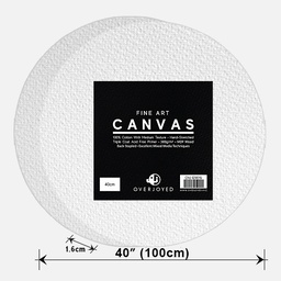 [OVJ E9040] OVJ Stretched Cotton Canvas 380gsm Circle 15mm x 100cm