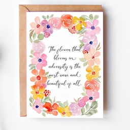 CHEZHEMDI Floral Postcard - The Flower That Blooms In Adversity A6