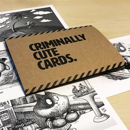 Criminally Cute Card Set x 5 By Rex Lee & Flo-Jo