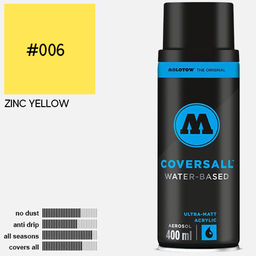 [MOLOTOW 358006] MOLOTOW Coversall Water-Based Spray Paint 400ml Zinc Yellow