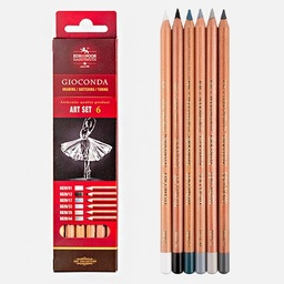 [KOH-I-NOOR 8826006008KS] KOH-I-NOOR Gioconda Soft Pastel Pencil Drawing Art Grey Set x 6