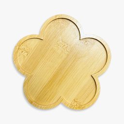 [OVJ 8888888870764] OVJ Bamboo Coaster Flower 11.5cm