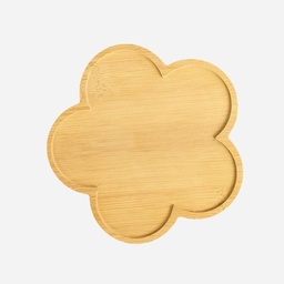 [OVJ 8888888870764] OVJ Bamboo Coaster Flower 11.5cm