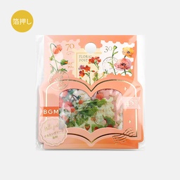 [BGM BS-FGS015] BGM Deco Sticker Floral Post Orange