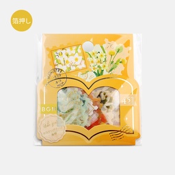 [BGM BS-FGS016] BGM Deco Sticker Floral Post Yellow