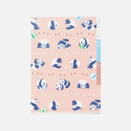 [MIDORI 35569006] MIDORI Clear Folder 3-Pocket A5 Panda