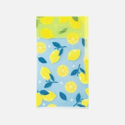 [MIDORI 35562006] MIDORI Clear Folder With Flap 3-Pocket A5 Slim Lemon