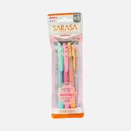 [ZEBRA JJ15-3C-MK-N] ZEBRA Sarasa Clip Milk Color Roller Pen Set x 3