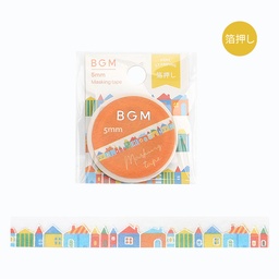 [BGM BM-LSG147] BGM Foil Stamp Washi Tape 5mm Adorable House