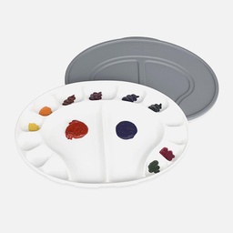 [MIJELLO MAP-1715] MIJELLO Artelier Airtight Peel-Off Acrylic Paint Palette 13-Well (Cover Included)