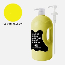 [OVJ 8888888875010] OVJ Classroom Acrylic Paint 2000ml Lemon Yellow