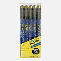 [SAKURA ESDK-5A] SAKURA Pigma Micron Drawing Pen Set x 5