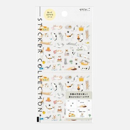 [MIDORI 82687006] MIDORI Sticker Collection Cat Mini