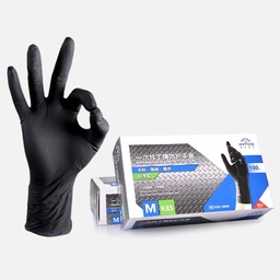 [OVJ 8888888871047] OVJ Black Nitrile Disposable Gloves XL x 100