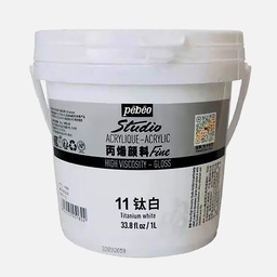 [PEBEO 839911C] PEBEO Studio Gloss Acrylic 1000ml 11 Titanium White