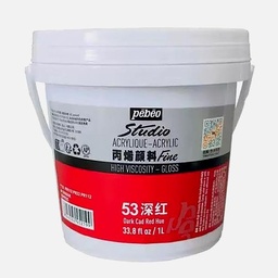 [PEBEO 839953C] PEBEO Studio Gloss Acrylic 1000ml 53 Dark Cadmium Red Hue